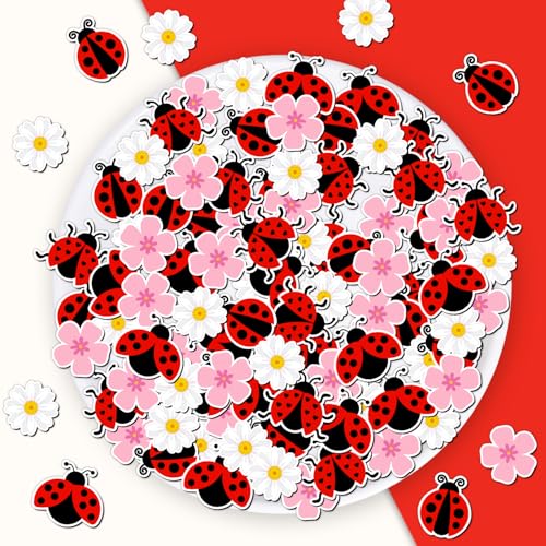 Marienkäfer-Konfetti, 200 Stück, Gänseblümchen, Marienkäfer-Konfetti, Insekten-Thema, Tischstreu-Konfetti, Babyparty, Tischdekorationen für Geburtstagsparty, Brautparty, Babyparty Marienkäfer-Konfetti, 200 Stück, Gänseblümchen, Marienkäfer-Konfetti, Insekten-Thema, Tischstreu-Konfetti, Babyparty, Tischdekorationen für Geburtstagsparty, Brautparty, Babyparty von Festiblast