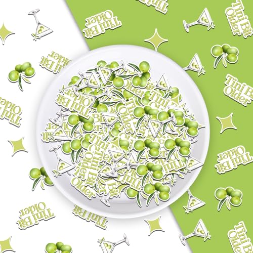Martini-Themen-Geburtstagsparty-Konfetti, 200 Stück, winzige Teile, ältere Konfetti, Martini-Grün, Tini-Bit, ältere Tischdekorationen für Frauen, Mädchen, Martini-Bar, Geburtstagsparty-Zubehör Martini-Themen-Geburtstagsparty-Konfetti, 200 Stück, winzige Teile, ältere Konfetti, Martini-Grün, Tini-Bit, ältere Tischdekorationen für Frauen, Mädchen, Martini-Bar, Geburtstagsparty-Zubehör von Festiblast