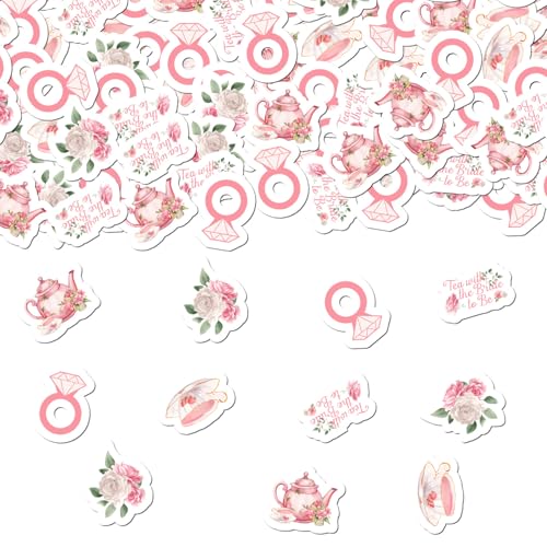 Tea Party Konfetti, Time For Tea with The Bride To Be Tischkonfetti Teetasse Teekanne Papier Streuung Rosa Floral Tea Party Brautdusche Tischdekorationen für eine Braut braut Junggesellinnenabschied Tea Party Konfetti, Time For Tea with The Bride To Be Tischkonfetti Teetasse Teekanne Papier Streuung Rosa Floral Tea Party Brautdusche Tischdekorationen für eine Braut braut Junggesellinnenabschied von Festiblast