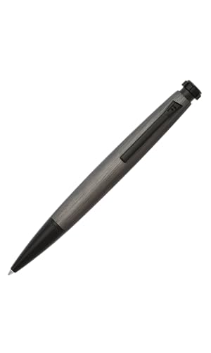 Festina Office Kugelschreiber aus der Chronbike Kollektion, mit schwarzen Akzenten, silberner Schreibkörper, hergestellt aus Messing und Aluminium, mit Druckmechanik, FSC1524D von Festina