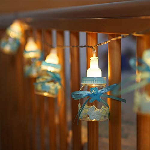 Festive Lights Baby Fläschchen Lichterkette, batteriebetrieben, 10 LEDs warmweiß, Babyparty Deko Junge Girlande Babyparty Gender Reveal Party Deko Festive Lights Baby Fläschchen Lichterkette, batteriebetrieben, 10 LEDs warmweiß, Babyparty Deko Junge Girlande Babyparty Gender Reveal Party Deko von Festive Lights