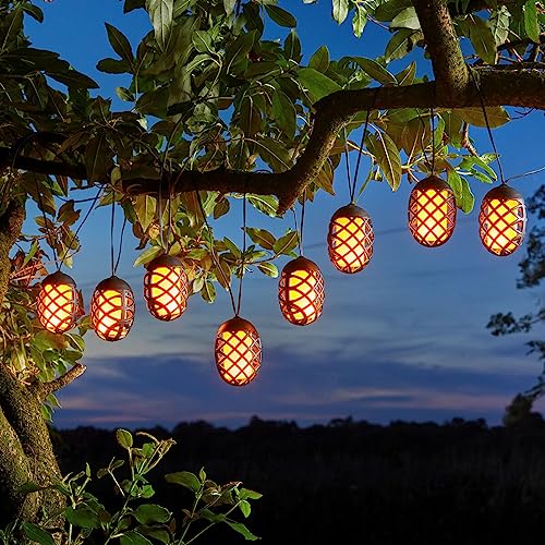 Festive Lights LED-Lichterkette, solarbetrieben, kühle Flamme, 2,7 m, warmweiße LED-Dekoration von Festive Lights