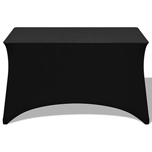 Festnight 2 STK. Stretch-Tischhusse Tischüberzug Tisch Schonbezüge Stretchhusse Wiederverwendbar Tisch-Hussen 183x76x74cm Schwarz Festnight 2 STK. Stretch-Tischhusse Tischüberzug Tisch Schonbezüge Stretchhusse Wiederverwendbar Tisch-Hussen 183x76x74cm Schwarz von Festnight