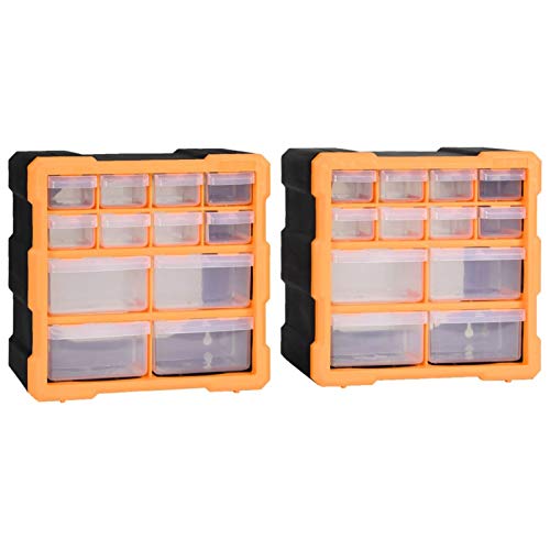 Festnight Kleinteilemagazin Sortierkasten 2 STK Multi-Schubladen-Organizer Sortimentskasten Schraubenbox Sortierbox für Kleinteile ordnungssystem Werkstatt mit 12 Schubladen 26,5x16x26 cm Festnight Kleinteilemagazin Sortierkasten 2 STK Multi-Schubladen-Organizer Sortimentskasten Schraubenbox Sortierbox für Kleinteile ordnungssystem Werkstatt mit 12 Schubladen 26,5x16x26 cm von Festnight