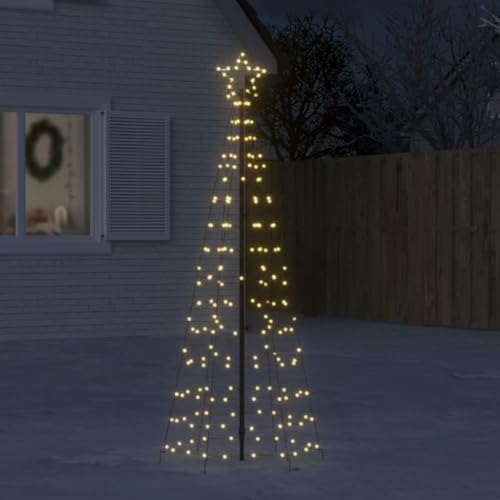 Festnight led Weihnachtsbaum mit Erdspießen Weihnachtsdeko Aussen Dekobaum Weihnachtsdeko Lichterkette Beleuchtung -Warmweiß-180 cm von Festnight