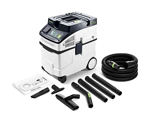 Festool Absaugmobil CT 25 E-Set CLEANTEC (mit Hauptfilter, Saugschlauch, SELFCLEAN Filtersack, Fugendüse, Polsterdüse, Handrohr gebogen, Verlängerungsrohre, Bodendüse) von Festool