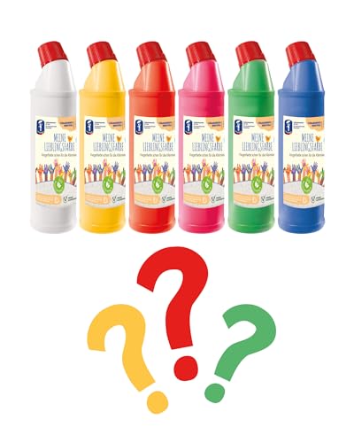 Feuchtmann MEINE LIEBLINGSFARBE Edu Bottle Überraschung | 900g cremige Fingerfarbe Einzelflasche | hautfreundliche Fingermalfarbe auf Wasserbasis | ungiftig, auswaschbar | Malfarben Kinder von Feuchtmann
