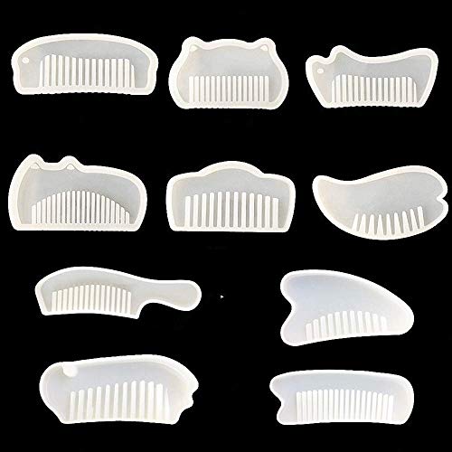 10 Stück/Set Kamm-Harzformen DIY Schmuck Harz Gießform Handwerk Herstellung Epoxidharz Formen 10 Stück/Set Kamm-Harzformen DIY Schmuck Harz Gießform Handwerk Herstellung Epoxidharz Formen von Fewo