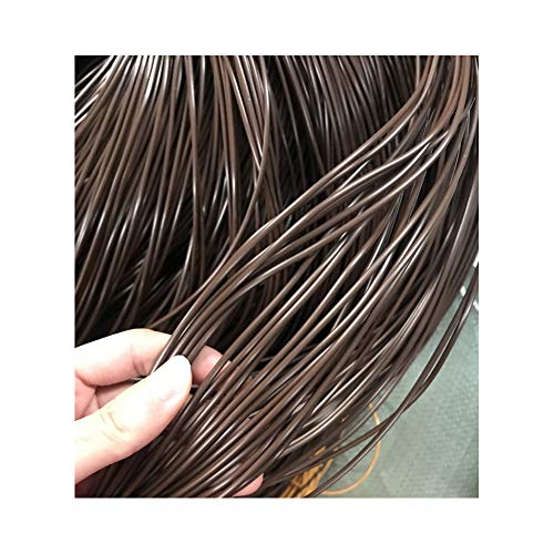 90 m, 2,5 mm rundes synthetisches Rattan, Kaffeefarbe, Reparaturset, Weidenkorb, DIY-Webmaterial von Feyart