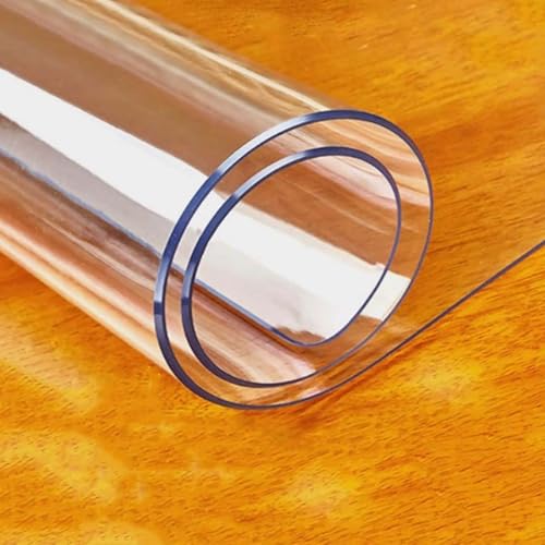Durchsichtige Tischdecken Wasserdicht, transparente Tischdecke, Kratzfeste, Fettdicht, Klare Tischdecke, für Schreibtisch Tisch Esstisch 1.5mm, 35x80cm/14x31in von Ffsaacol