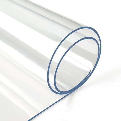 Ffsaacol Dicke Tischdecke Transparent, Transparente PVC-Tischdecke, Tischdecke Wasserdicht Transparent, für Drinnen und Draußen, Abendessen, Restaurant1.5mm,40x80cm/16x31in von Ffsaacol