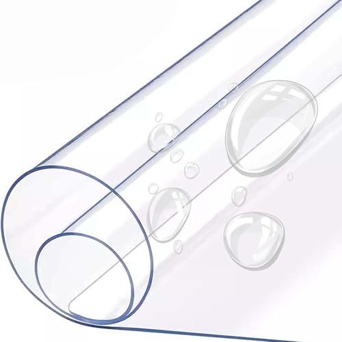 Ffsaacol Dicker klarer PVC-Tischschutz, rechteckige wasserdichte Tischabdeckung, Kratzfeste Tischmatte, transparente Tischdecke für Schreibtische1.5mm, 60x80cm/24x31in von Ffsaacol