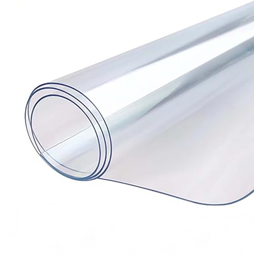 Ffsaacol PVC-Tischdecke, transparent, rechteckig, Schutz für Esstisch, wasserdicht, Esstisch, 1 mm, 70 x 160 cm von Ffsaacol