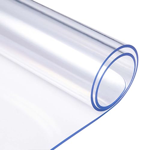 Ffsaacol Transparente Tischdecke und Tischschutz, Tischfolie transparent, Abwaschbare Tischdecke, Tischdecke Durchsichtig PVC, Kratzfeste1mm, 35x70cm/14x28in von Ffsaacol
