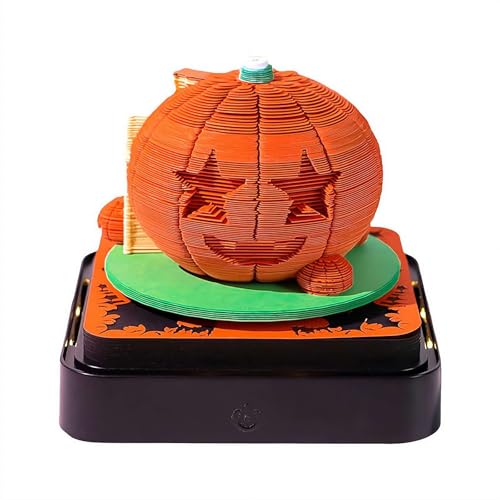 3D-Papier-Skulptur, abreißbarer Halloween-Kürbis-Haus-Notizblock, Halloween-Kürbishaus, 3D-Zeitstück-Kalender, 2026, Schreibtischkalender, kreativer Abreißpapier-Skulptur, Kunstkalender, Notizblock 3D-Papier-Skulptur, abreißbarer Halloween-Kürbis-Haus-Notizblock, Halloween-Kürbishaus, 3D-Zeitstück-Kalender, 2026, Schreibtischkalender, kreativer Abreißpapier-Skulptur, Kunstkalender, Notizblock von Fgbetcv
