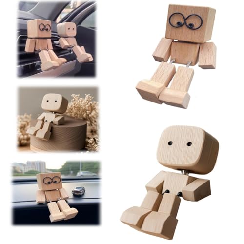 Schüttelnde Holzfigur, handgefertigte schüttelnde Füße, Holzpuppe mit mehreren magnetischen Dekorationen, moderne kreative Schreibtisch-Ornamente, kleine nerdige Puppen für Zuhause, Büro Schüttelnde Holzfigur, handgefertigte schüttelnde Füße, Holzpuppe mit mehreren magnetischen Dekorationen, moderne kreative Schreibtisch-Ornamente, kleine nerdige Puppen für Zuhause, Büro von Fgbetcv