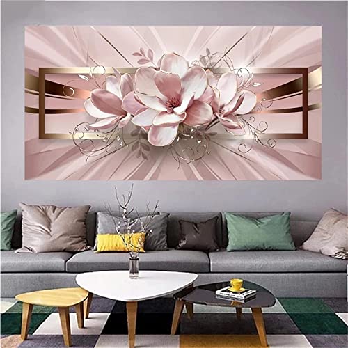 40x80cm Groß Diamond Painting Set Rosa Orchidee 5D Diamont Painting Bilder, Diamant Painting Kinder Full Round Diamond Dots Crystal Art Erwachsene DIY Diamond Art für Aesthetic Room Decor Geschenk von Fheeao