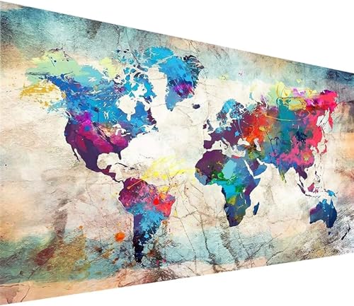 Diamond Painting Erwachsene Groß XXL 45X20cm 5D DIY Diamant Painting Bilder Weltkarte Diamond Art Painting Kits Vollbild Karte Diamond Painting Kinder Kreuzstich Gemälde Set für Home Wand Dekor Diamond Painting Erwachsene Groß XXL 45X20cm 5D DIY Diamant Painting Bilder Weltkarte Diamond Art Painting Kits Vollbild Karte Diamond Painting Kinder Kreuzstich Gemälde Set für Home Wand Dekor von Fheeao
