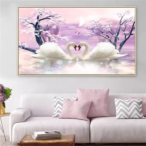 Fheeao Diamond Painting Schwan Diamant Painting Bilder Erwachsene XXL Groß Paar Diamond Art Painting 5D DIY Full Drill Diamant Kunst Stickerei Kreuzstich Gemälde Set Wand Art Home Dekor 115x50cm Fheeao Diamond Painting Schwan Diamant Painting Bilder Erwachsene XXL Groß Paar Diamond Art Painting 5D DIY Full Drill Diamant Kunst Stickerei Kreuzstich Gemälde Set Wand Art Home Dekor 115x50cm von Fheeao