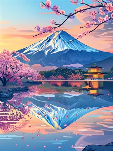 Malen nach Zahlen Erwachsene Fuji-Berg DIY Ölmalerei Kirschblüten Malen nach Zahlen Kinder Kits, auf Leinwand Acrylmalerei Nach Zahlen mit Pinseln Leinwand, Zimmer Deko Wohnzimmer 50x70cm (Rahmenlos) Malen nach Zahlen Erwachsene Fuji-Berg DIY Ölmalerei Kirschblüten Malen nach Zahlen Kinder Kits, auf Leinwand Acrylmalerei Nach Zahlen mit Pinseln Leinwand, Zimmer Deko Wohnzimmer 50x70cm (Rahmenlos) von Fheeao