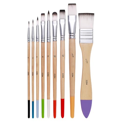 9x Pinsel Pinsel Künstler Pinsel Aquarellpinsel Pinsel Nylon Haarpinsel Ölmalerei Pinsel Zum Malen 9x Pinsel Pinsel Künstler Pinsel Aquarellpinsel Pinsel Nylon Haarpinsel Ölmalerei Pinsel Zum Malen von Fhkpsqkcn