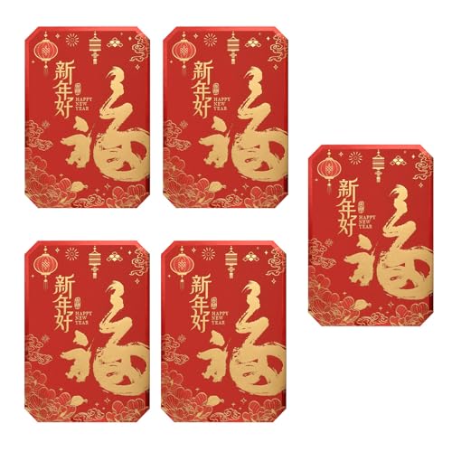 Fhkpsqkcn Paket Mit 5 Chinesischen Neujahrsgrußkarten Mit Umschlägen 2025 Jahr Der Snake Present Card Für Kinderfamilienfreund Fhkpsqkcn Paket Mit 5 Chinesischen Neujahrsgrußkarten Mit Umschlägen 2025 Jahr Der Snake Present Card Für Kinderfamilienfreund von Fhkpsqkcn