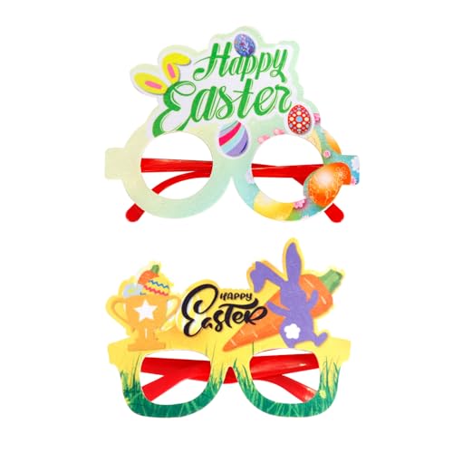 Fhsqwernm Brillenrahmen mit Ostermotiv für Ostern, Feiern, Partyzubehör, geeignet für Kinder und Erwachsene von Fhsqwernm