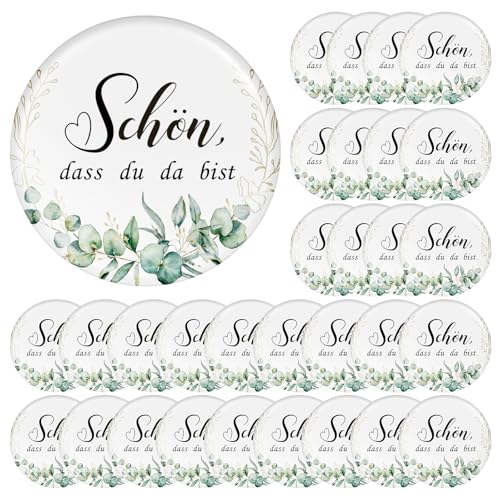 Fiada 30 Stück Schön DASS Du Da Bist Gastgeschenk Hochzeitsmagnete für Hochzeit Taufe Geburtstag Hochzeitsgeschenk für Gäste Hochzeitsdeko Magnet von Fiada
