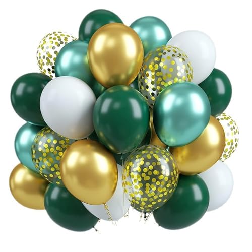 Fiauli Geburtstagsballoons Fun Ballon Set für Partys 60 PCS 12 Zoll Metallic Latex Konfetti mit Band Babyparty Hochzeit Dekoration lebendig H von Fiauli
