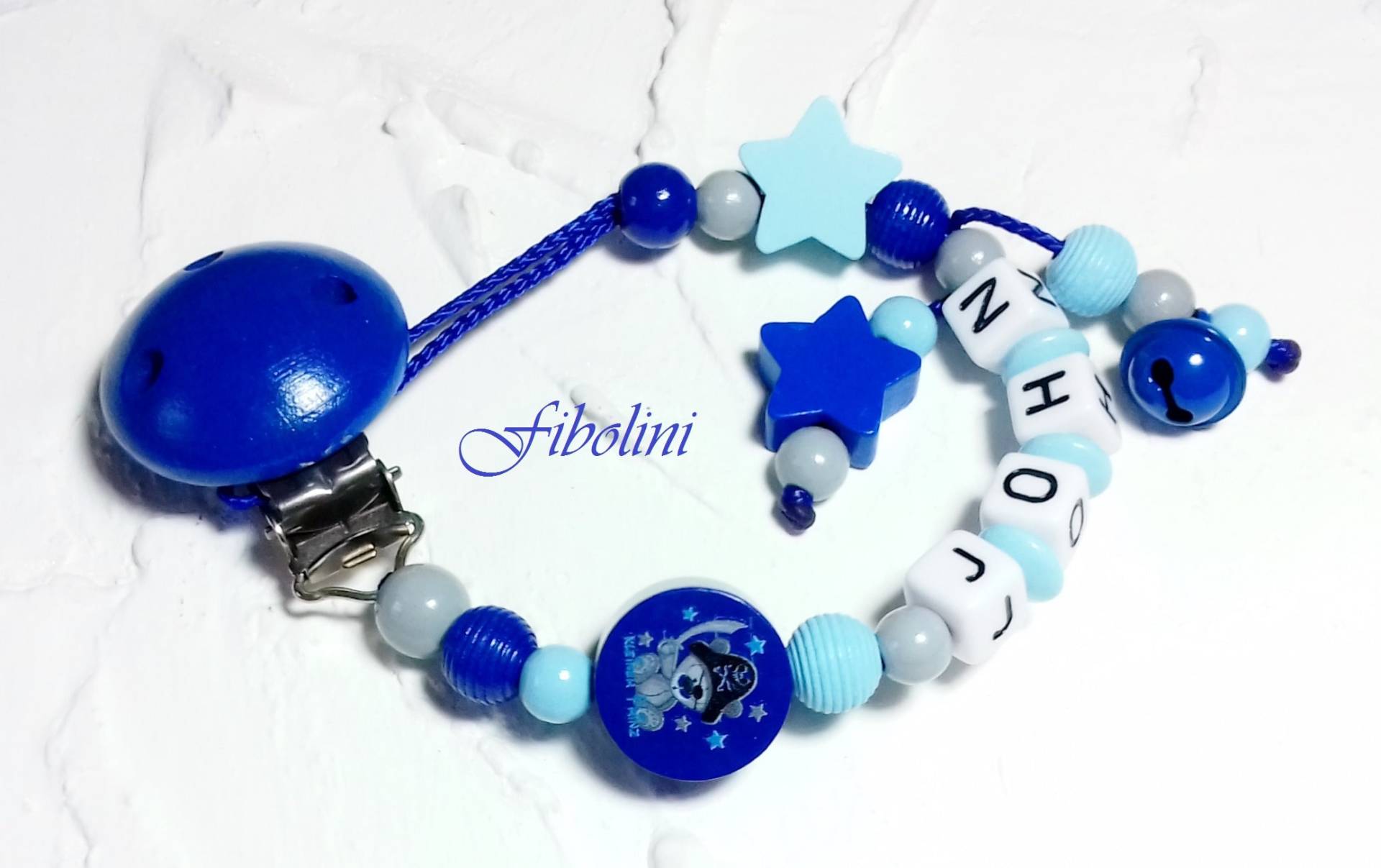 Schnullerkette "Kleiner Prinz" Mit Glöckchen. Nuckelkette Jungen, Schnuller, Schnullerhalter, Meilenstein, Schwangerschaft Verkünden, Party Schnullerkette "Kleiner Prinz" Mit Glöckchen. Nuckelkette Jungen, Schnuller, Schnullerhalter, Meilenstein, Schwangerschaft Verkünden, Party von Fibolini