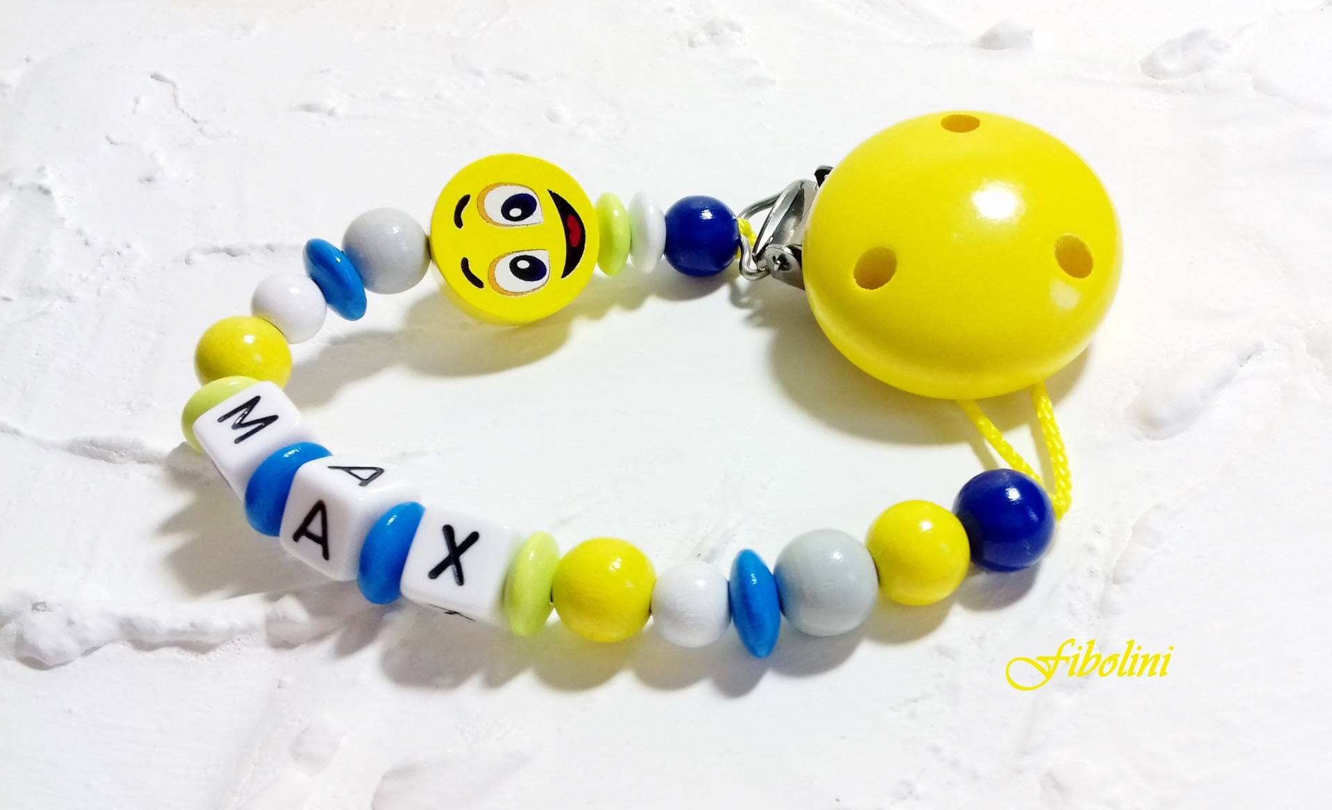 Schnullerkette Smiley. Geschenke Für Schwangere, Eltern Werden, Schwangerschaft Verkünden, Babyartikel Personalisiert, Taufgeschenke, Mama Schnullerkette Smiley. Geschenke Für Schwangere, Eltern Werden, Schwangerschaft Verkünden, Babyartikel Personalisiert, Taufgeschenke, Mama von Fibolini