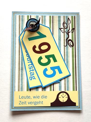 Fibula Style 5 x fröhliche Einladungskarte zum 70. Geburtstag 1954" von Fibula Style