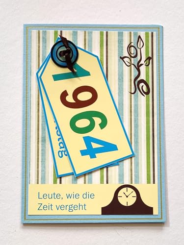Fibula Style 5 x fröhliche Einladungskarte zum 60. Geburtstag 1964" von Fibula Style