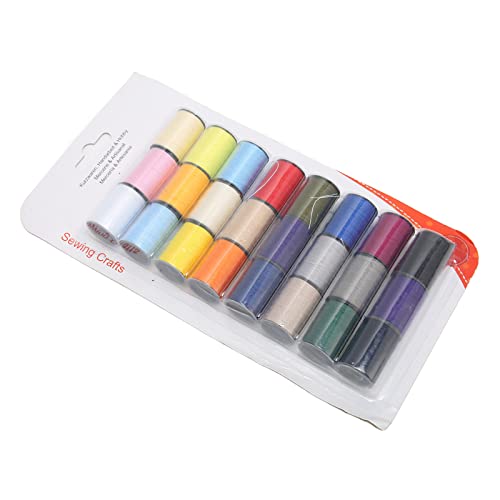 Fictory 24 Rollen helles Nähgarn, strapazierfähiges Polyester zum Sticken, je 22 m von Fictory