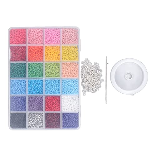 Fictory Armbandperlen, 24 Fächer, 2 mm, lebendige Farben, langlebiges Glas für DIY-Schmuckherstellung Fictory Armbandperlen, 24 Fächer, 2 mm, lebendige Farben, langlebiges Glas für DIY-Schmuckherstellung von Fictory