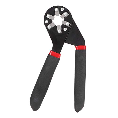 Fictory Magic Spanner Verstellbarer Schraubenschlüssel, 6 Zoll Zangenschlüssel Inbusschlüssel Multifunktionswerkzeug Mehrseitenwinkel Hartstahl Schwarz für Familie, Fahrrad, Stromwartung von Fictory