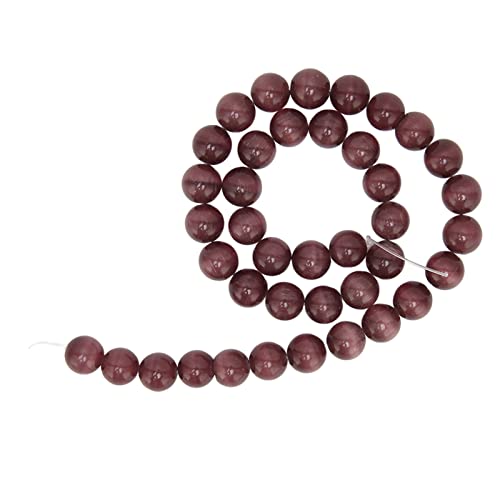 Fictory Natursteinperlen für DIY-Schmuck, 10 mm, Dunkelviolett, glatte Oberfläche, Bastelspaß Fictory Natursteinperlen für DIY-Schmuck, 10 mm, Dunkelviolett, glatte Oberfläche, Bastelspaß von Fictory