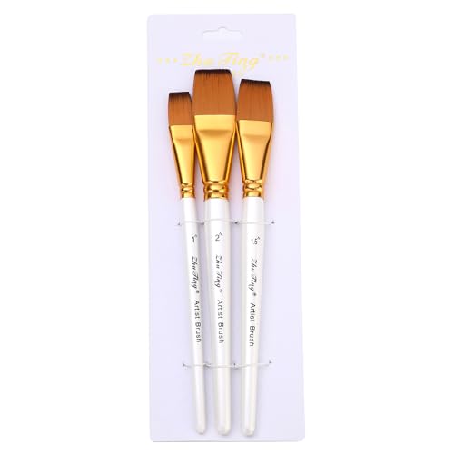 Fictory Pinsel-Set für Aquarell, Gouache, Acryl, Nylonborsten, ergonomische Holzgriffe, erschwingliches Kunstzubehör für Anfänger, Studenten, Künstler, 3-teilig Fictory Pinsel-Set für Aquarell, Gouache, Acryl, Nylonborsten, ergonomische Holzgriffe, erschwingliches Kunstzubehör für Anfänger, Studenten, Künstler, 3-teilig von Fictory