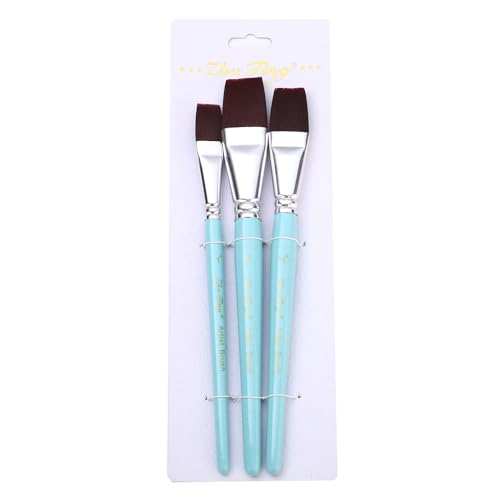Fictory Pinsel-Set für Aquarell-Gouache, Nylonhaar, kurzer Holzgriff, Anfänger-Künstlergeschenk, 3-teiliges Set Fictory Pinsel-Set für Aquarell-Gouache, Nylonhaar, kurzer Holzgriff, Anfänger-Künstlergeschenk, 3-teiliges Set von Fictory