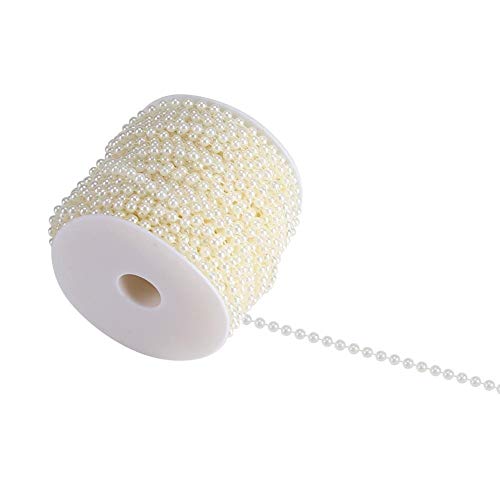 Perlen Vorhang-30m / roll 5mm künstliche Perlen DIY Verzierungen Perlen Vorhang Hochzeit/Festival-Partei-Dekor Beige Perlen Vorhang-30m / roll 5mm künstliche Perlen DIY Verzierungen Perlen Vorhang Hochzeit/Festival-Partei-Dekor Beige von Fictory