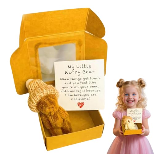Kleiner bär in Box,Little Bear in Box,Worry Bear, Handmade Mini Plush Bear in Box with Inspirational Card, Crochet Little Bears, Hug, Positive Gifts for Graduation, Birthday, Back to School-D Kleiner bär in Box,Little Bear in Box,Worry Bear, Handmade Mini Plush Bear in Box with Inspirational Card, Crochet Little Bears, Hug, Positive Gifts for Graduation, Birthday, Back to School-D von Ficugxd