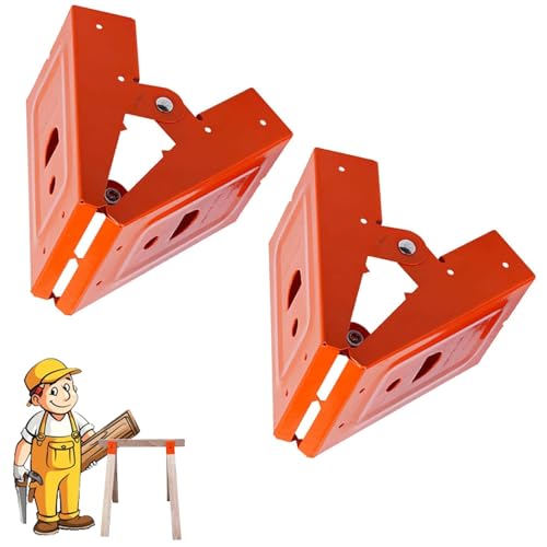 Sägebockhalterung, 2 Stück,sawhorse Brackets,sägebock Halterung,Woodworking Sawhorse Holder for Chainsaws,Mechanical Sawhorse Holder Stand Made of Cold Rolled Steel for 25° Opening Angle Wood Slot von Ficugxd