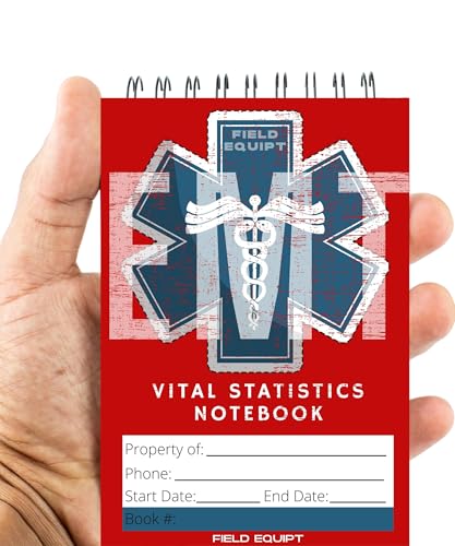 Field Equipt EMT Vital Statistics Notizblock, 6 Stück, Vitals Notizbuch für Ersthelfer, medizinische Sanitäter und Zubehör Perfektes EMS/EMT-Geschenk von Field Equipt