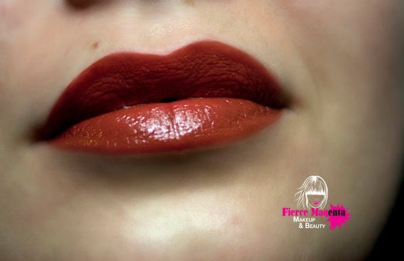 Backstein - Rot Brauner Lippenstift Natürliche Gluten Frei Handgemacht Grausamkeit von FierceMagenta