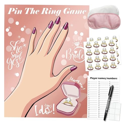 Bridal Shower Ring Game - Pin The Ring On The Bride Hen Night Party Game - Party Games Help Guests Integrate In The Warm And Romantic Wedding Warm-up Activities Bridal Shower Ring Game - Pin The Ring On The Bride Hen Night Party Game - Party Games Help Guests Integrate In The Warm And Romantic Wedding Warm-up Activities von Fierudeng