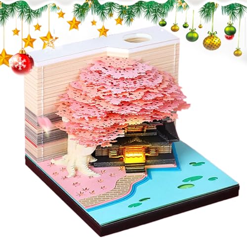 Fierudeng 3D Kalender 2026,Papier Skulptur Kalender | Mit Beleuchtetem Design Notizblock Für Workout Pendeln Urlaub Lehrer Unterricht Fierudeng 3D Kalender 2026,Papier Skulptur Kalender | Mit Beleuchtetem Design Notizblock Für Workout Pendeln Urlaub Lehrer Unterricht von Fierudeng