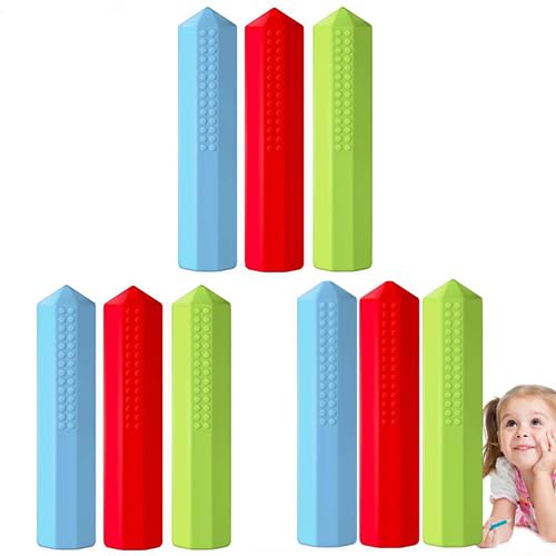 Fierudeng 9 Stück Bleistift Topper, Kauaufsatz Stifte, Silicone Bleistiftaufsätze, Silicone Pencil Topper, Zähes Bleistiftröhrchen Set, Farbiger, Beruhigender Stiftaufsatz Für Kinder Fierudeng 9 Stück Bleistift Topper, Kauaufsatz Stifte, Silicone Bleistiftaufsätze, Silicone Pencil Topper, Zähes Bleistiftröhrchen Set, Farbiger, Beruhigender Stiftaufsatz Für Kinder von Fierudeng