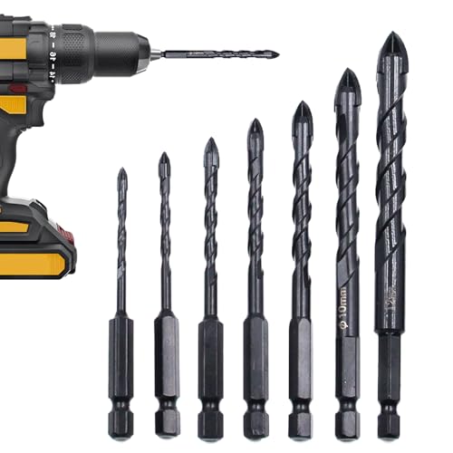 Fierudeng Bohrer Für Beton, Mauerbohrer Set Für Fliesen Und Glas, Hochfeste Präzisionsbohrer aus Metall für Porzellan, Glas & Zement Fierudeng Bohrer Für Beton, Mauerbohrer Set Für Fliesen Und Glas, Hochfeste Präzisionsbohrer aus Metall für Porzellan, Glas & Zement von Fierudeng