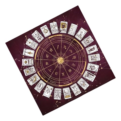 Fierudeng Tarot-Tischdecke, quadratisch, Flanell, Altartuch, metaphysisches Brettspiel, Horoskop, Flanell-Kartenblock für Runen, Männer und Frauen Fierudeng Tarot-Tischdecke, quadratisch, Flanell, Altartuch, metaphysisches Brettspiel, Horoskop, Flanell-Kartenblock für Runen, Männer und Frauen von Fierudeng