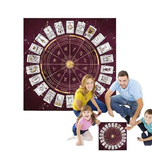 Fierudeng Tarot-Tuch – Altarkarten-Tischdecke, metaphysische Brettspiel-Matte, Horoskop, Flanell-Kartenblock für Runen, Männer und Frauen Fierudeng Tarot-Tuch – Altarkarten-Tischdecke, metaphysische Brettspiel-Matte, Horoskop, Flanell-Kartenblock für Runen, Männer und Frauen von Fierudeng
